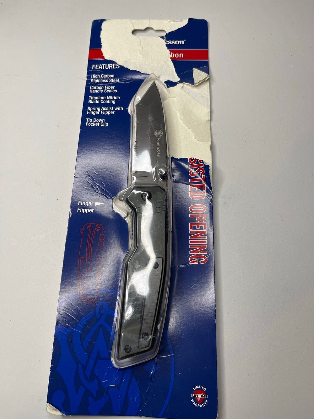 Edc Smith & Wesson 1160827 Special Ops Linerlock CF 3.5" TiNi Folding Knife